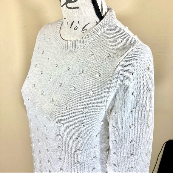 Sea Bleu wool cashmere swiss dot sweater - Picture 6 of 10